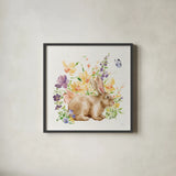 Spring Celebration III by Katrina Pete. Shown in a sleek black glass frame for a contemporary gallery look. Available as an archival giclee rolled canvas, fine art paper, or poster print. SKU 97416a.