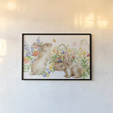 Spring Celebration V by Katrina Pete. shown as a paper print in a black flame. Available as a archival giclee rolled canvas, fine art paper, or poster print. SKU 97418i.