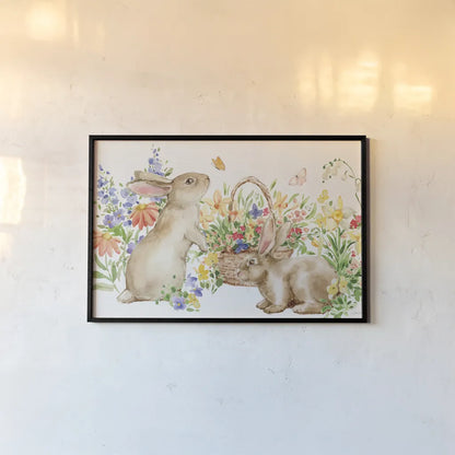 Spring Celebration V by Katrina Pete. shown as a paper print in a black flame. Available as a archival giclee rolled canvas, fine art paper, or poster print. SKU 97418i.