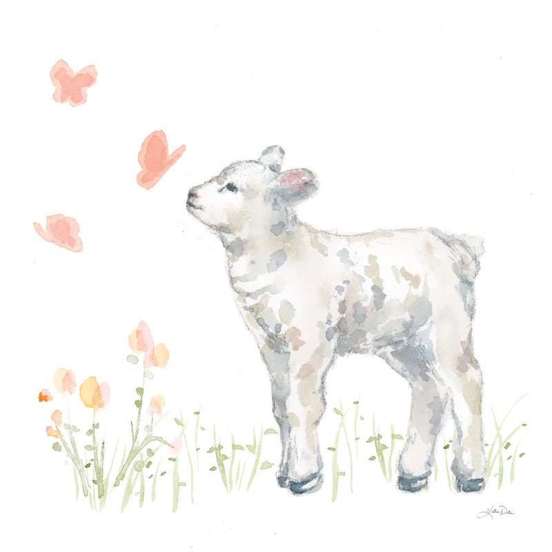 Spring Lamb IV by Katrina Pete. SKU 77925a. Archival Giclee Fine art print for wall decor.