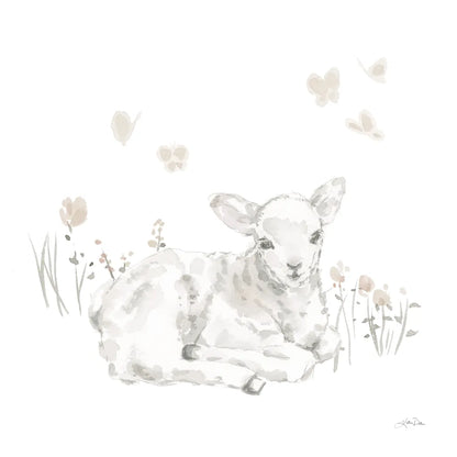 Spring Lambs III Neutral by Katrina Pete. SKU 78759a. Archival Giclee Fine art print for wall decor.