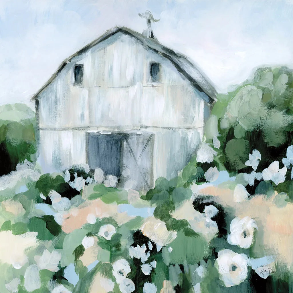 Summer Barn II by Katrina Pete. SKU 76369a. Archival Giclee Fine art print for wall decor.
