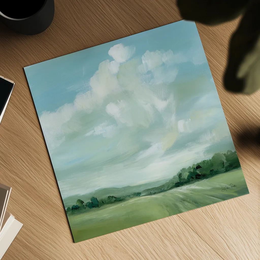 Summer Clouds by Katrina Pete. Shown as a detailed flat fine art print, highlighting archival giclee quality. Available as an archival giclee rolled canvas, fine art paper, or poster print. SKU 73252a.