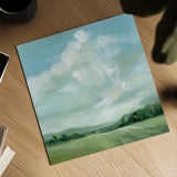 Summer Clouds by Katrina Pete. Shown as a detailed flat fine art print, highlighting archival giclee quality. Available as an archival giclee rolled canvas, fine art paper, or poster print. SKU 73252a.