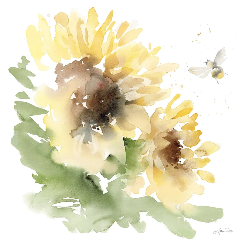 Sunflower Meadow II by Katrina Pete. SKU 72081a. Archival Giclee Fine art print for wall decor.