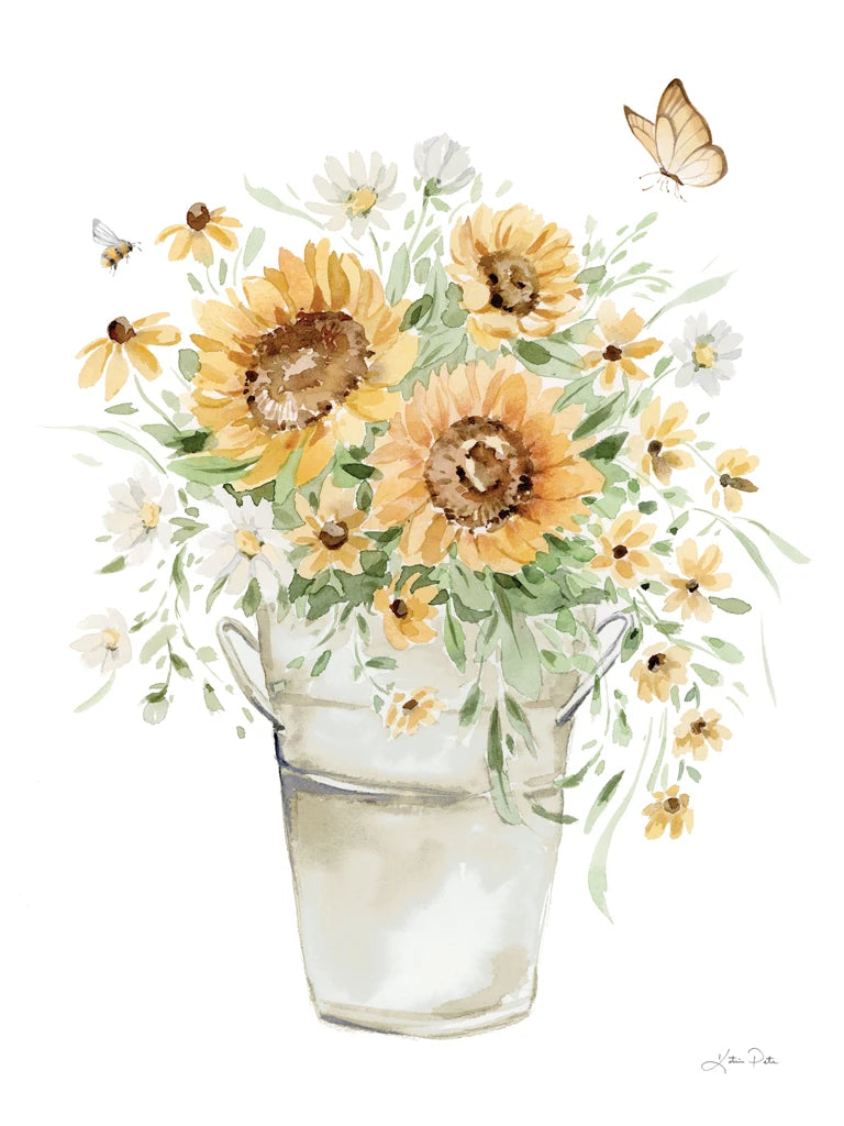 Sunflowers and Daisies I by Katrina Pete