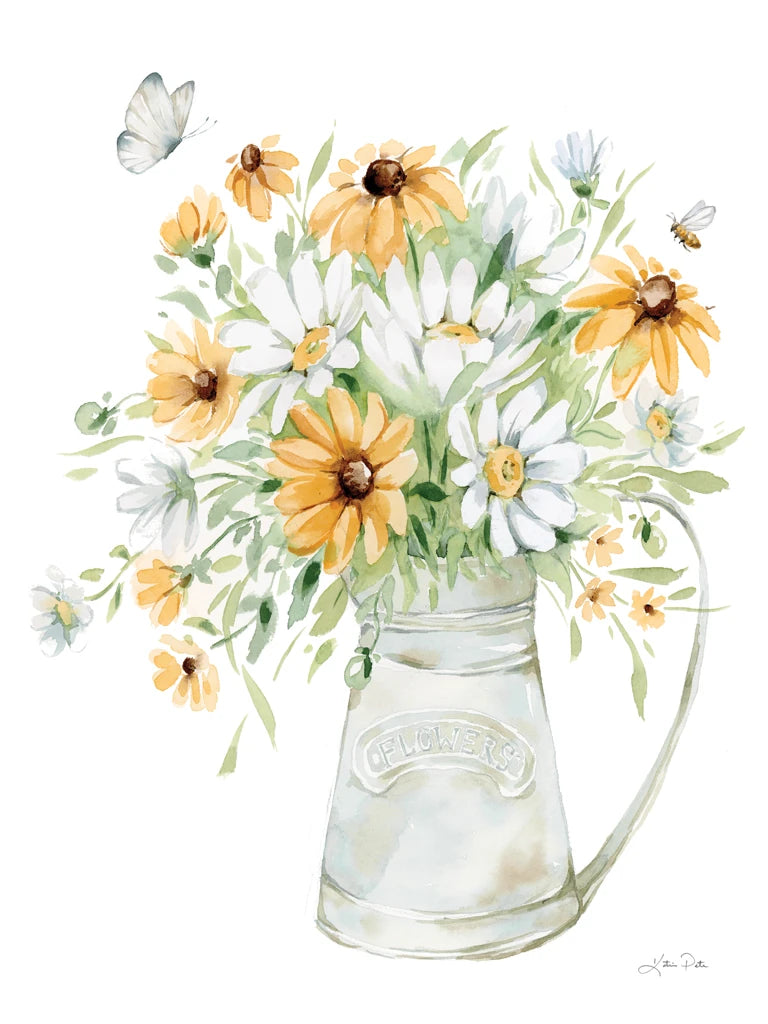 Sunflowers and Daisies II by Katrina Pete