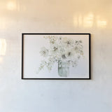 Sunrise Bouquet by Katrina Pete. shown as a paper print in a black flame. Available as a archival giclee rolled canvas, fine art paper, or poster print. SKU 67128i.