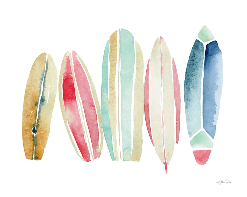 Surfboards in a Row by Katrina Pete