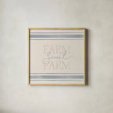 Sweet Farm I by Katrina Pete. Shown in a natural wood glass frame for a timeless modern aesthetic. Available as an archival giclee rolled canvas, fine art paper, or poster print. SKU 87297a.