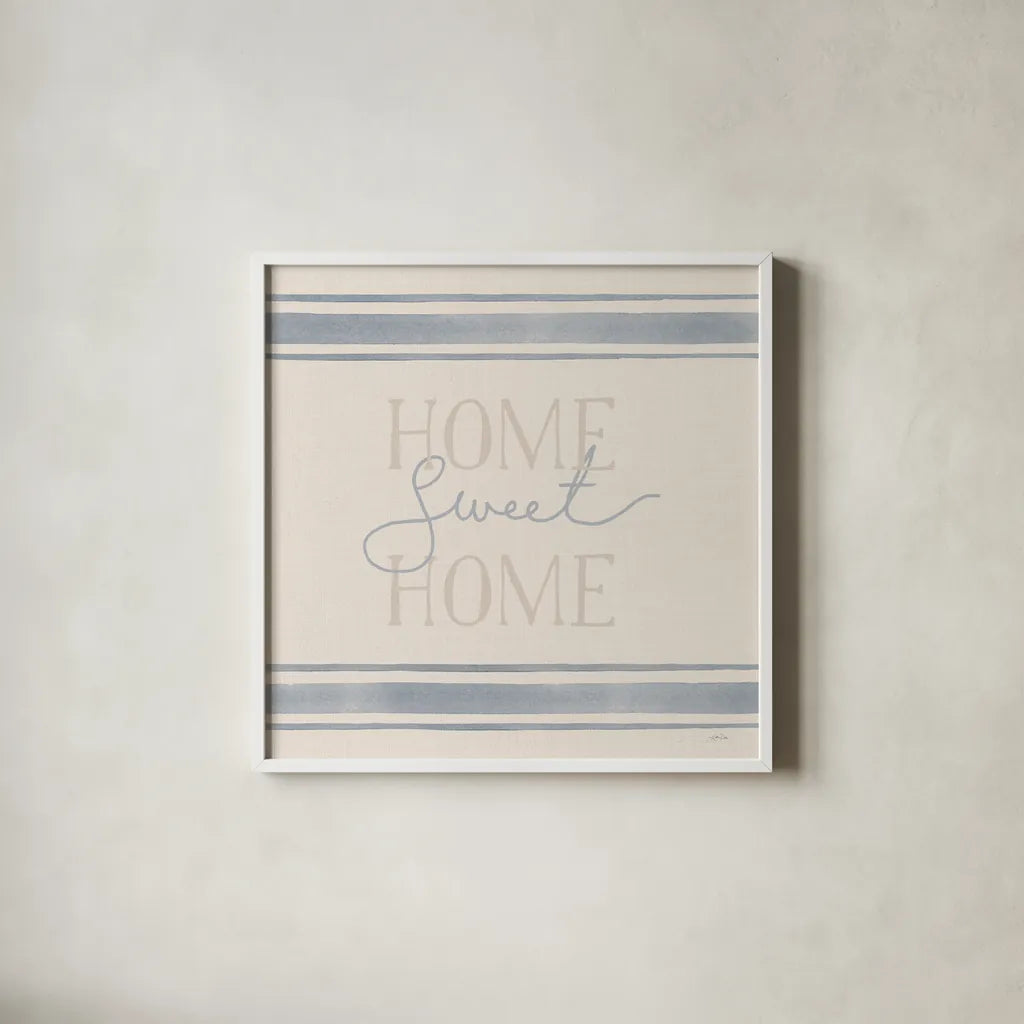 Sweet Farm II by Katrina Pete. Shown in a crisp white glass frame for a clean and minimalist style. Available as an archival giclee rolled canvas, fine art paper, or poster print. SKU 87298a.