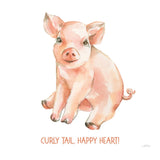 Sweet Piggy Sitting v2 by Katrina Pete. SKU 101770a. Archival Giclee Fine art print for wall decor.