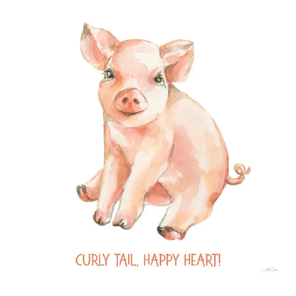 Sweet Piggy Sitting v2 by Katrina Pete. SKU 101770a. Archival Giclee Fine art print for wall decor.