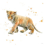 Tiger Cub by Katrina Pete. SKU 66165a. Archival Giclee Fine art print for wall decor.