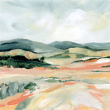 Vermillion Landscape I by Katrina Pete. SKU 65941a. Archival Giclee Fine art print for wall decor.