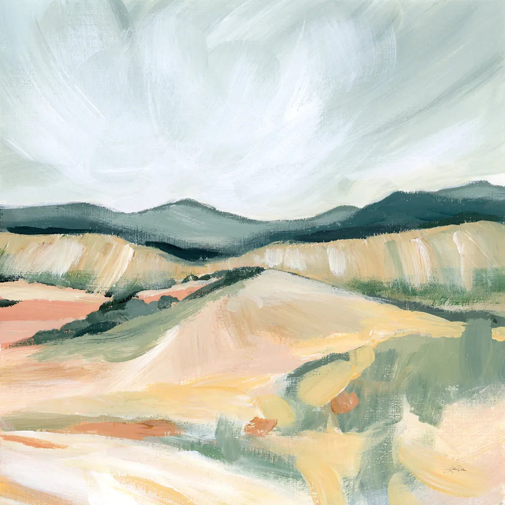 Vermillion Landscape II by Katrina Pete. SKU 65942a. Archival Giclee Fine art print for wall decor.