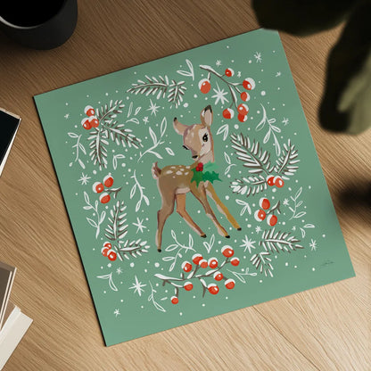 Vintage Christmas I by Katrina Pete. Shown as a detailed flat fine art print, highlighting archival giclee quality. Available as an archival giclee rolled canvas, fine art paper, or poster print. SKU 101673a.