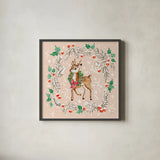 Vintage Christmas II by Katrina Pete. Shown in a sleek black glass frame for a contemporary gallery look. Available as an archival giclee rolled canvas, fine art paper, or poster print. SKU 101674a.