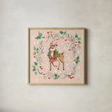 Vintage Christmas II by Katrina Pete. Shown in a natural wood glass frame for a timeless modern aesthetic. Available as an archival giclee rolled canvas, fine art paper, or poster print. SKU 101674a.