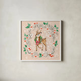 Vintage Christmas II by Katrina Pete. Shown in a crisp white glass frame for a clean and minimalist style. Available as an archival giclee rolled canvas, fine art paper, or poster print. SKU 101674a.