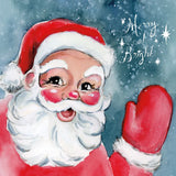 Vintage Santa by Katrina Pete. SKU 102495a. Archival Giclee Fine art print for wall decor.