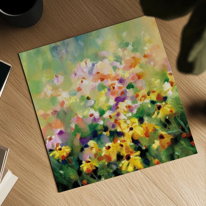 Wild Meadow by Katrina Pete. Shown as a detailed flat fine art print, highlighting archival giclee quality. Available as an archival giclee rolled canvas, fine art paper, or poster print. SKU 98849a.