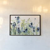 Wild Meadow Flowers by Katrina Pete. shown as a paper print in a black flame. Available as a archival giclee rolled canvas, fine art paper, or poster print. SKU 71424i.