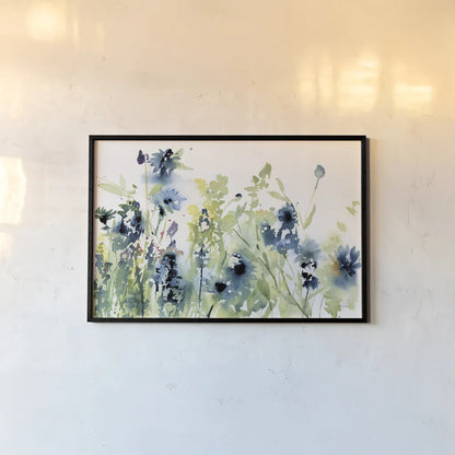 Wild Meadow Flowers by Katrina Pete. shown as a paper print in a black flame. Available as a archival giclee rolled canvas, fine art paper, or poster print. SKU 71424i.