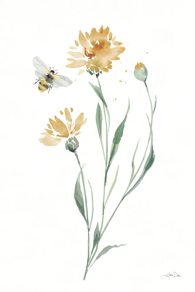 Wild for Honeybloom Wildflowers III by Katrina Pete. SKU 88076h. Archival Giclee Fine art print for wall decor.