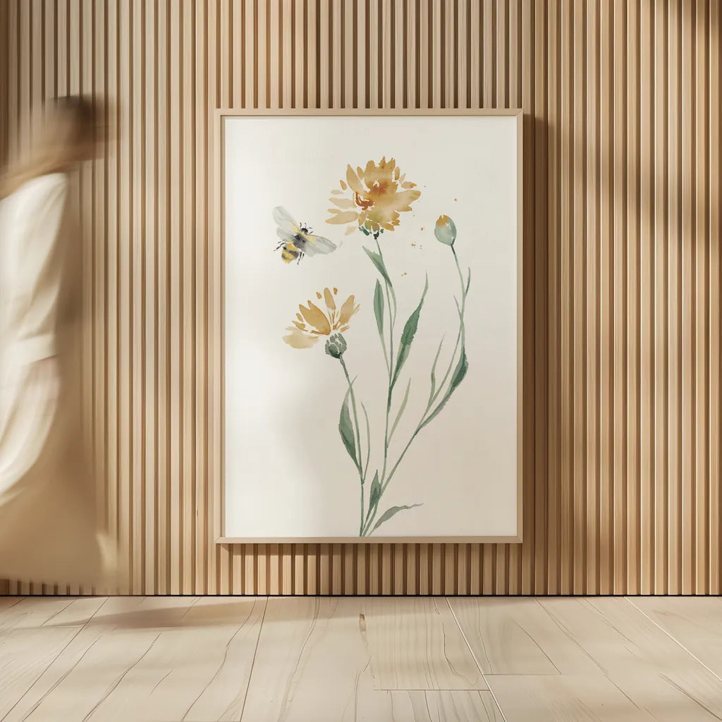 Wild for Honeybloom Wildflowers III by Katrina Pete. shown as over sized large wall art. Available as an archival giclee rolled canvas, fine art paper, or poster print. SKU 88076h.