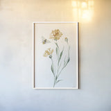 Wild for Honeybloom Wildflowers III by Katrina Pete. shown as a paper print in a white frame. Available as a archival giclee rolled canvas, fine art paper, or poster print. SKU 88076h.