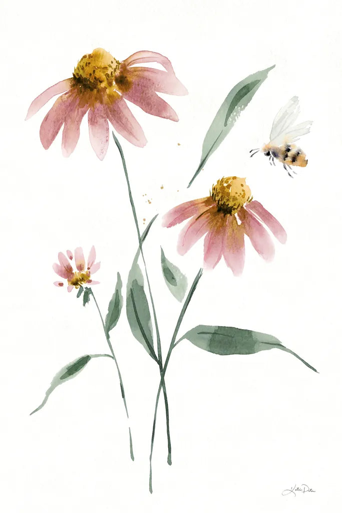 Wild for Honeybloom Wildflowers V by Katrina Pete. SKU 88077h. Archival Giclee Fine art print for wall decor.