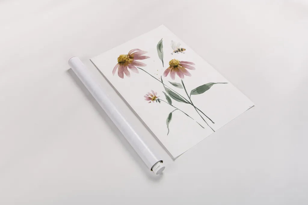 Wild for Honeybloom Wildflowers V by Katrina Pete. shown as a rolled paper print. Available as archival giclee rolled canvas, fine art paper, or poster print. SKU 88077h.