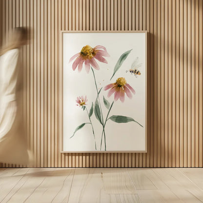 Wild for Honeybloom Wildflowers V by Katrina Pete. shown as over sized large wall art. Available as an archival giclee rolled canvas, fine art paper, or poster print. SKU 88077h.