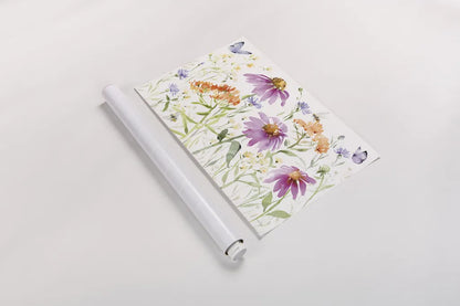 Wild for Wildflowers I by Katrina Pete. shown as a rolled paper print. Available as archival giclee rolled canvas, fine art paper, or poster print. SKU 82750i.