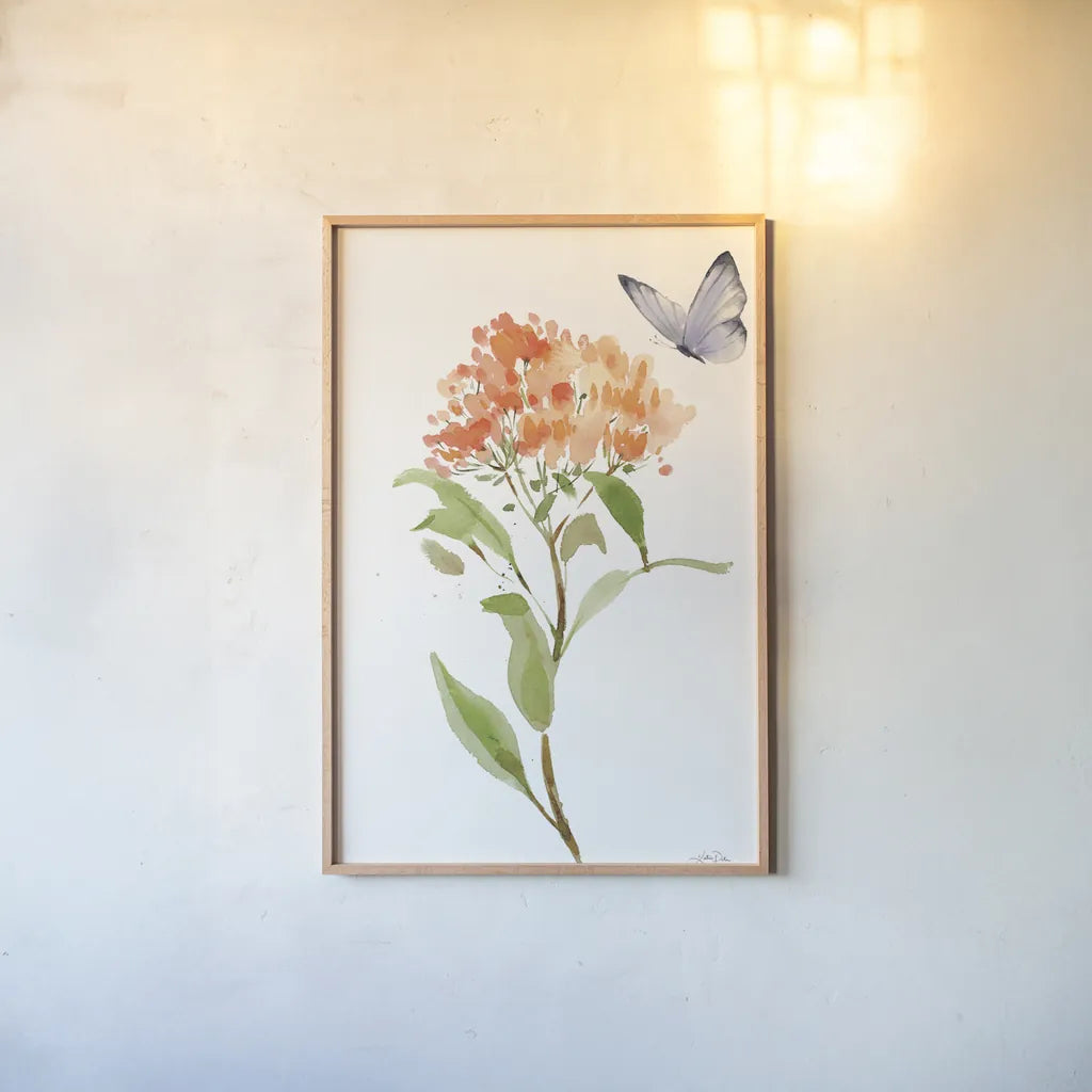 Wild for Wildflowers II by Katrina Pete. shown as a paper print in a natural frame. Available as a archival giclee rolled canvas, fine art paper, or poster print. SKU 82751h.