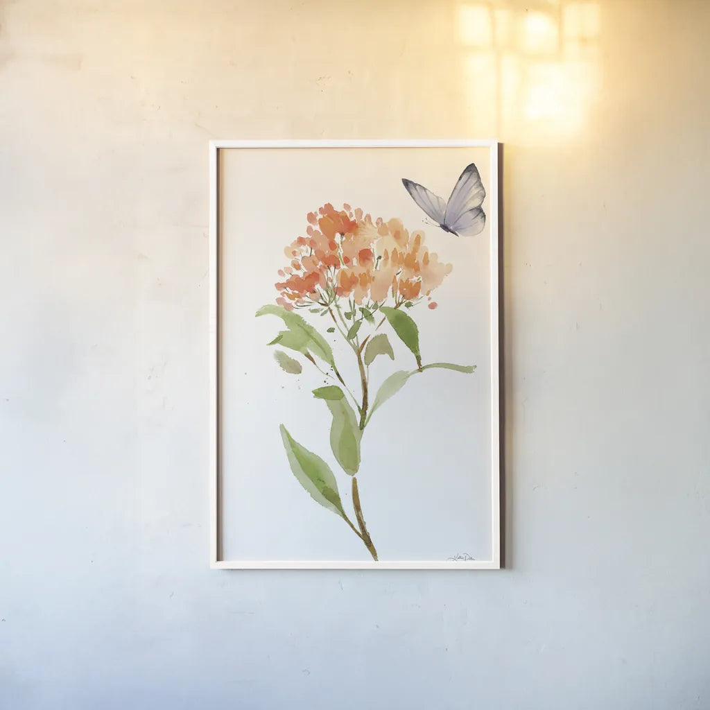 Wild for Wildflowers II by Katrina Pete. shown as a paper print in a white frame. Available as a archival giclee rolled canvas, fine art paper, or poster print. SKU 82751h.