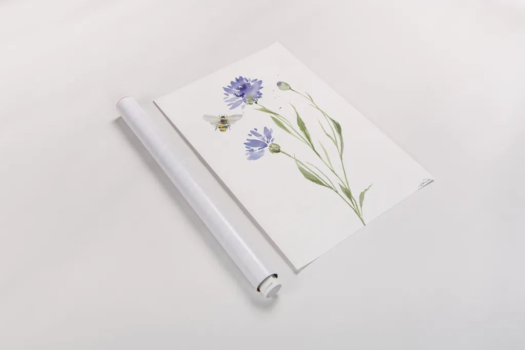 Wild for Wildflowers III by Katrina Pete. shown as a rolled paper print. Available as archival giclee rolled canvas, fine art paper, or poster print. SKU 82752h.