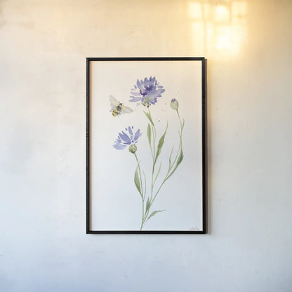 Wild for Wildflowers III by Katrina Pete. shown as a paper print in a black flame. Available as a archival giclee rolled canvas, fine art paper, or poster print. SKU 82752h.