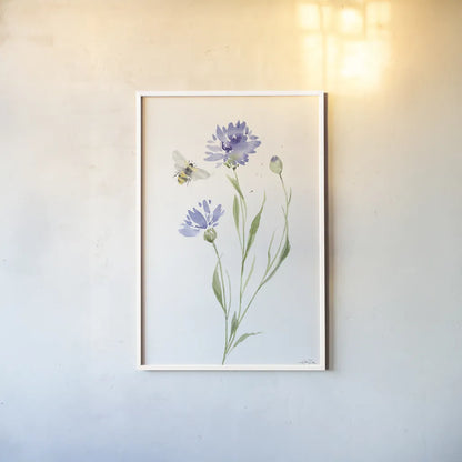 Wild for Wildflowers III by Katrina Pete. shown as a paper print in a white frame. Available as a archival giclee rolled canvas, fine art paper, or poster print. SKU 82752h.