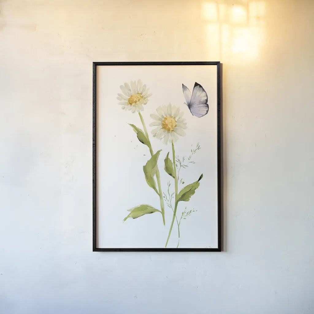 Wild for Wildflowers IV by Katrina Pete. shown as a paper print in a black flame. Available as a archival giclee rolled canvas, fine art paper, or poster print. SKU 82753h.