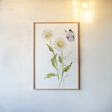 Wild for Wildflowers IV by Katrina Pete. shown as a paper print in a natural frame. Available as a archival giclee rolled canvas, fine art paper, or poster print. SKU 82753h.