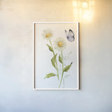 Wild for Wildflowers IV by Katrina Pete. shown as a paper print in a white frame. Available as a archival giclee rolled canvas, fine art paper, or poster print. SKU 82753h.
