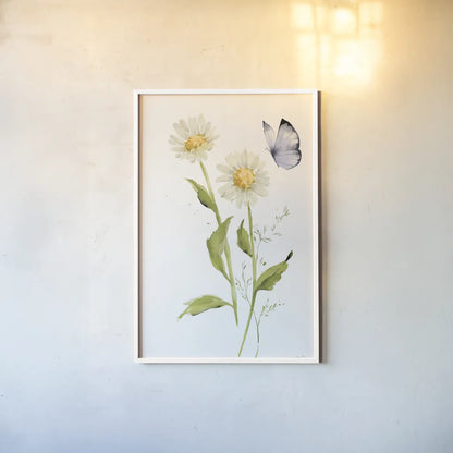 Wild for Wildflowers IV by Katrina Pete. shown as a paper print in a white frame. Available as a archival giclee rolled canvas, fine art paper, or poster print. SKU 82753h.