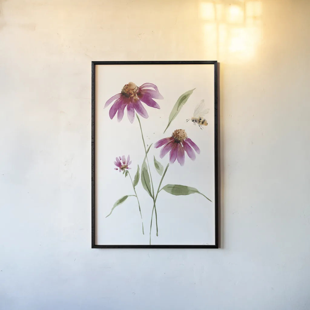 Wild for Wildflowers V by Katrina Pete. shown as a paper print in a black flame. Available as a archival giclee rolled canvas, fine art paper, or poster print. SKU 82754h.
