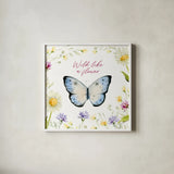 Wild for Wildflowers VII by Katrina Pete. Shown in a crisp white glass frame for a clean and minimalist style. Available as an archival giclee rolled canvas, fine art paper, or poster print. SKU 82756a.