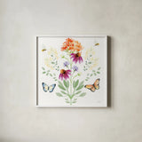 Wild for Wildflowers VIII by Katrina Pete. Shown in a crisp white glass frame for a clean and minimalist style. Available as an archival giclee rolled canvas, fine art paper, or poster print. SKU 82757a.