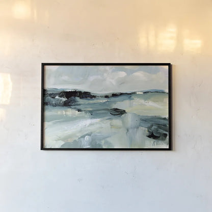 Windswept Landscape by Katrina Pete. shown as a paper print in a black flame. Available as a archival giclee rolled canvas, fine art paper, or poster print. SKU 73250i.