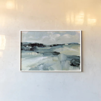 Windswept Landscape by Katrina Pete. shown as a paper print in a white frame. Available as a archival giclee rolled canvas, fine art paper, or poster print. SKU 73250i.