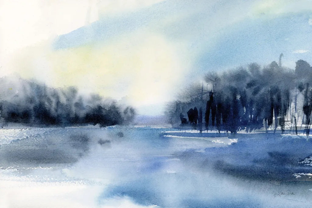 Winter River by Katrina Pete. SKU 67458i. Archival Giclee Fine art print for wall decor.
